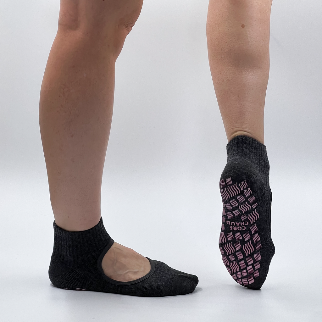 Toeless Non Slip Grip Socks - Love Pilates Matcha